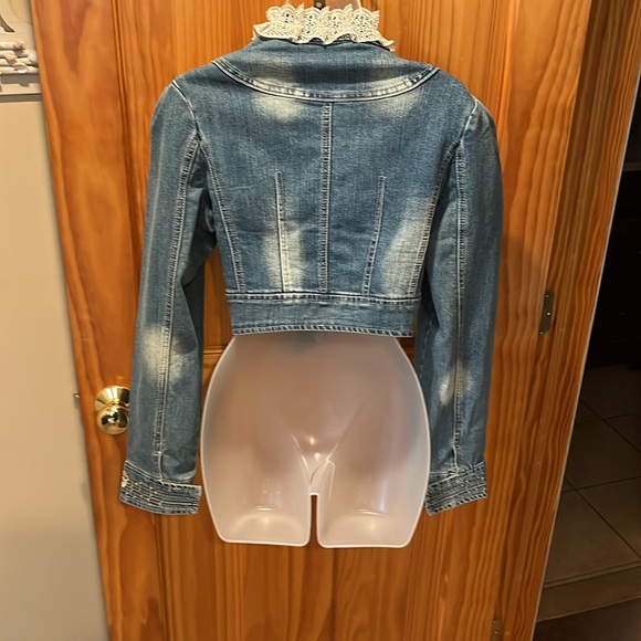 Beautiful Jeanology Embellished Cropped Jean Jacket - Picture 8 of 11